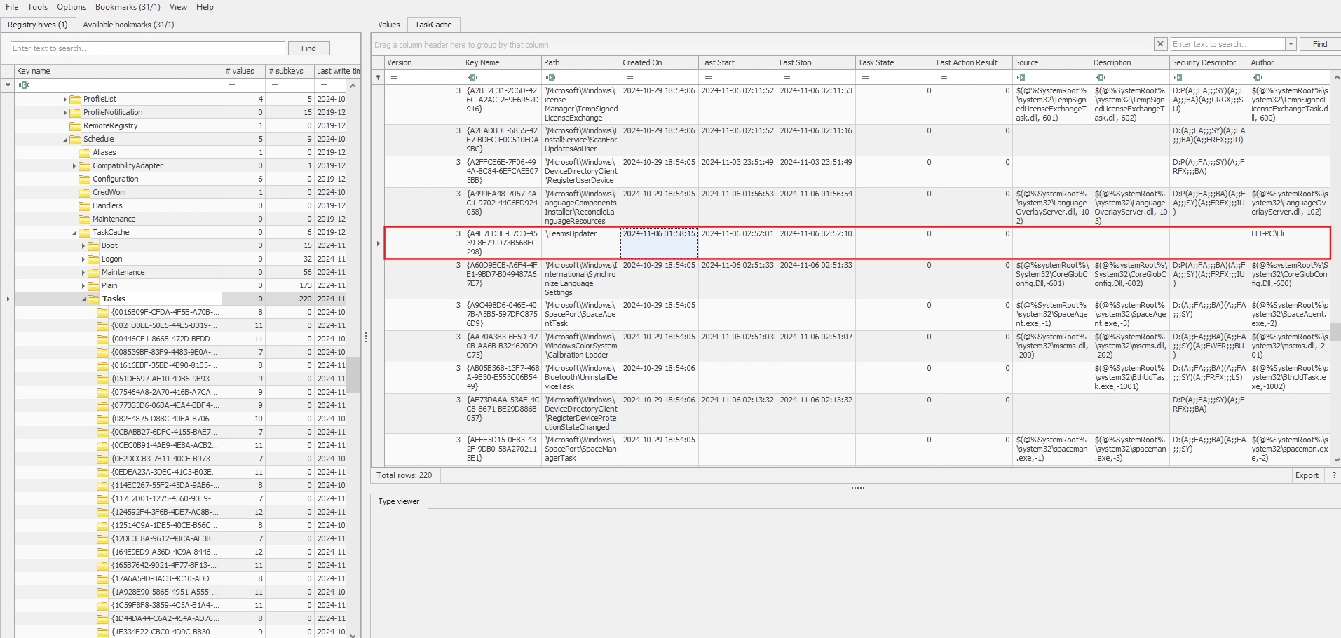 Old TOC implementation